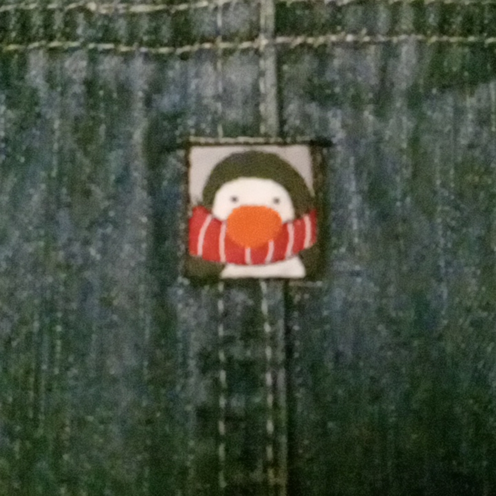 KRU Little Baby Denim Snap Up Penguin Overalls 18M - Picture 9 of 12
